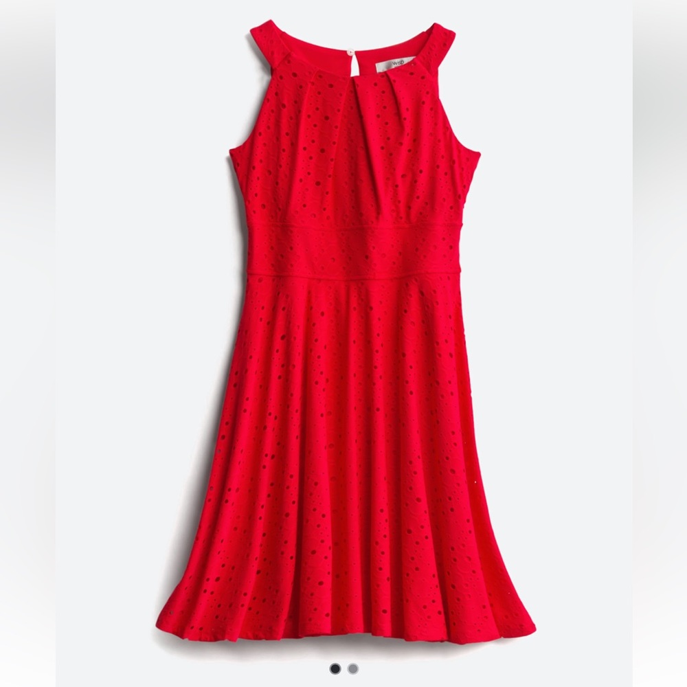 Red Eyelet Dress